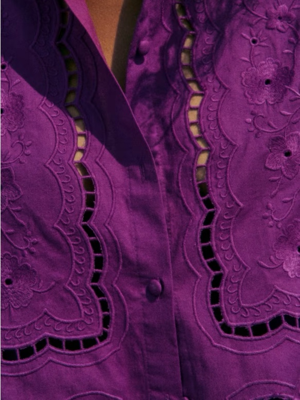 Sezane Maxy Shirt in Purple - Picture 4 of 11